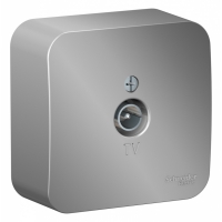 Розетка телевизионная TV ОП Blanca коннектор с изолир. пластиной алюминий SE BLNTA000013